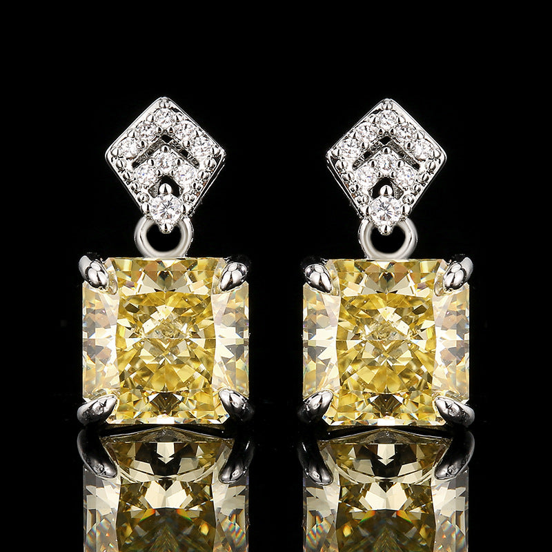 Canary Radiant Deco Jewelry Set|5A CZ Chevron Bridal Set