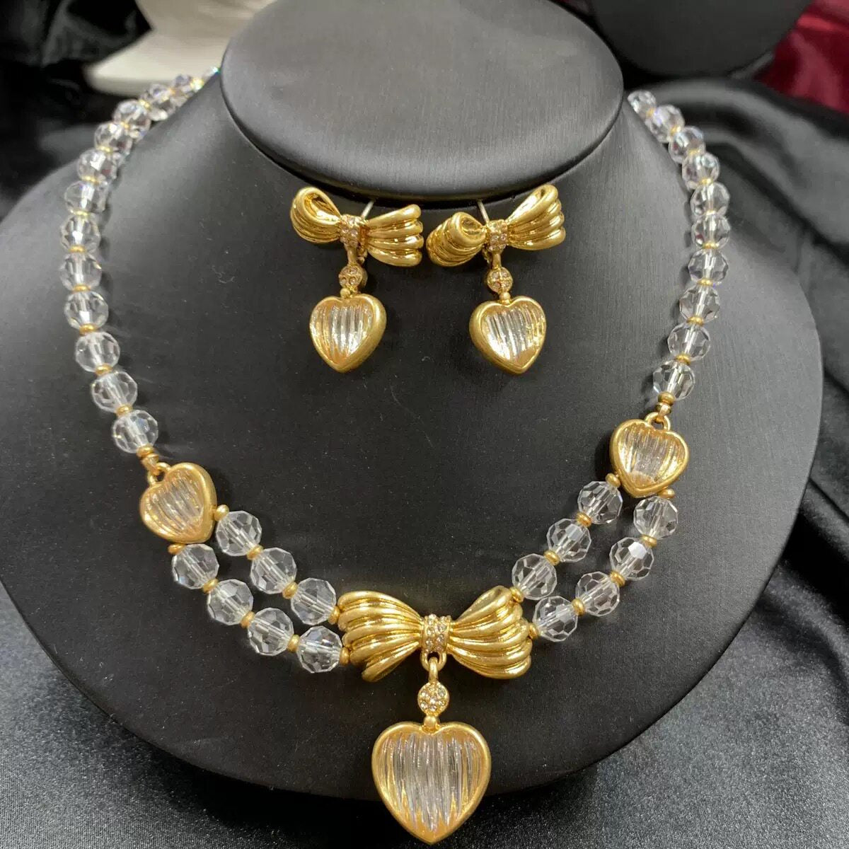 Vintage Sweetheart Bow Jewelry Set
