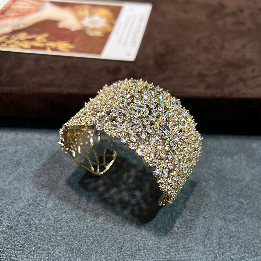 Avant-Garde Full Pavé Statement Bangle