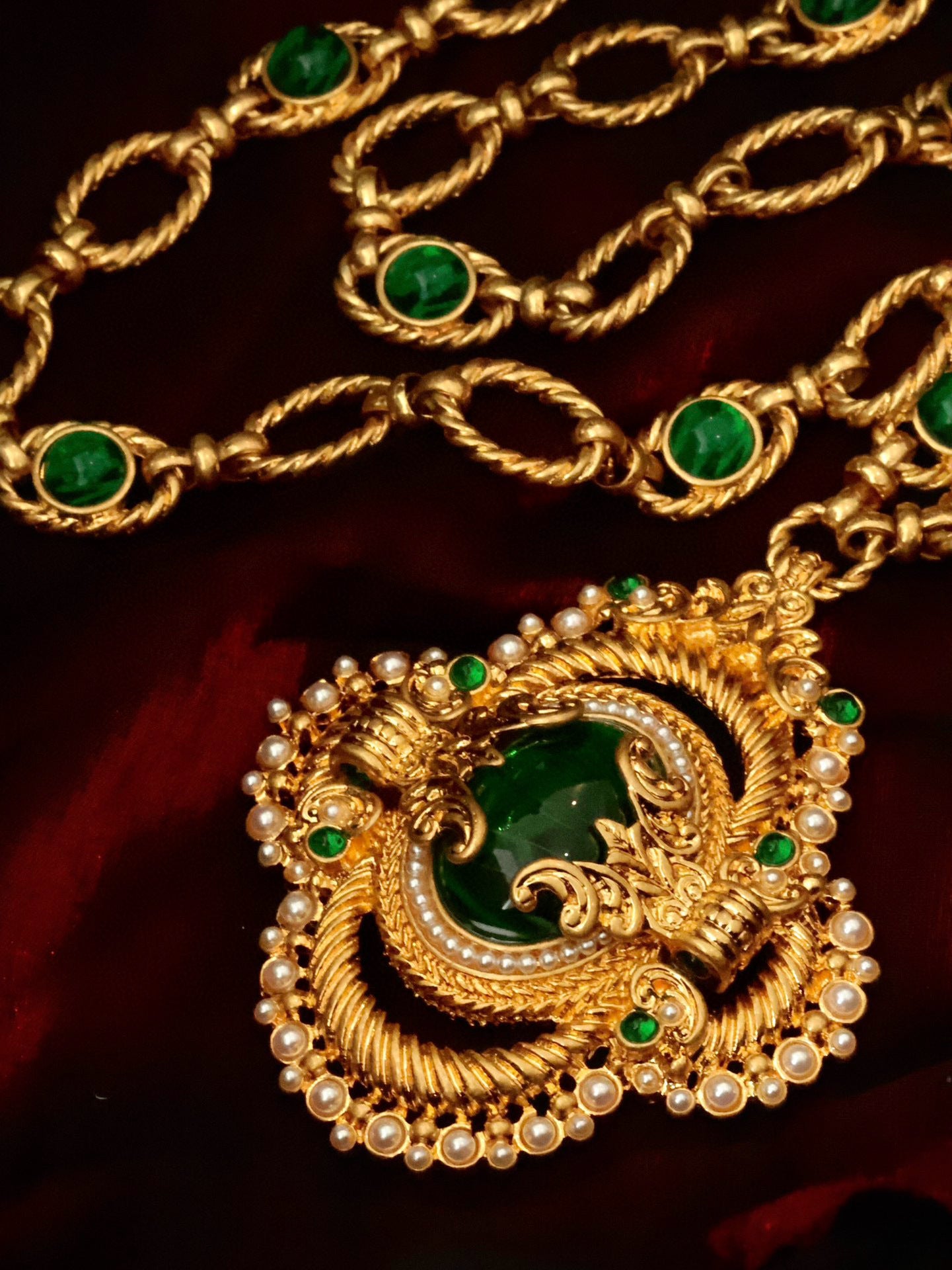 Byzantine Imperial Statement Long Necklace