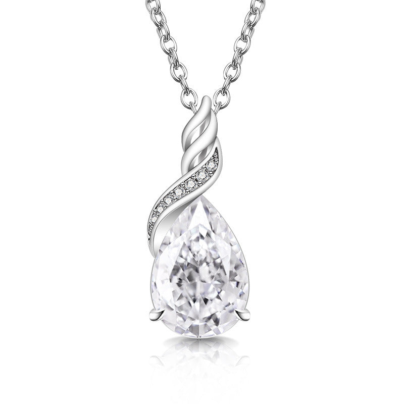 Celestial Swirl Teardrop Necklace