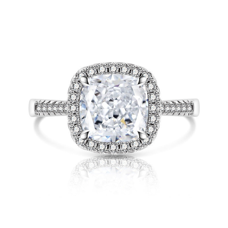 Elegant Cushion Halo Pavé Ring
