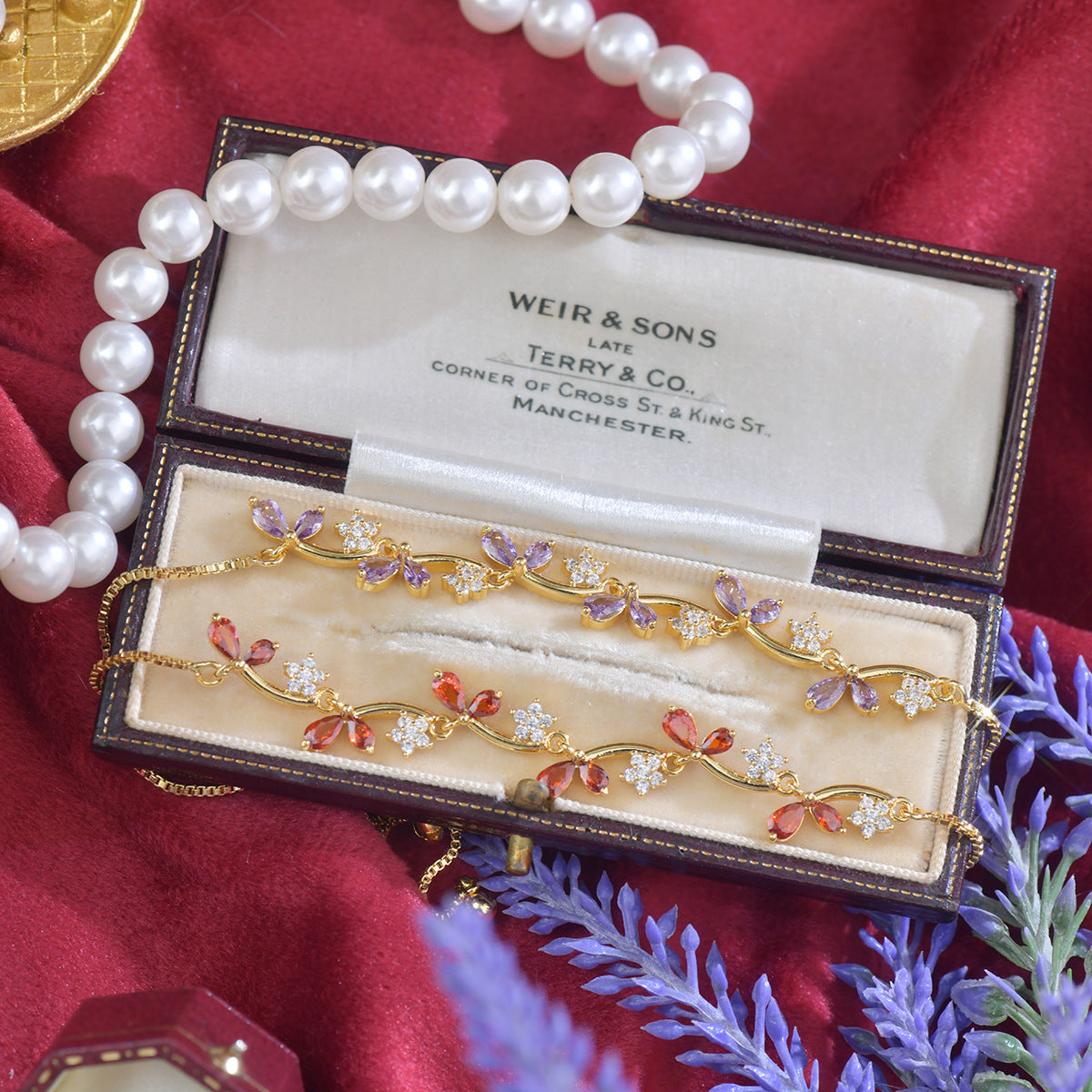 Romantic Sparkling Flower Bracelet