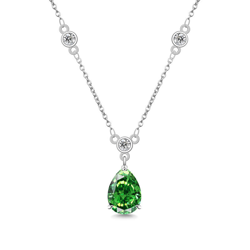 Teardrop Necklace with Sparkling 5A Cubic Zirconia