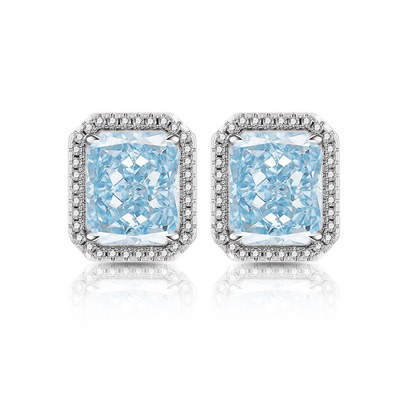 Luminous Emerald-Cut Studs Earrings