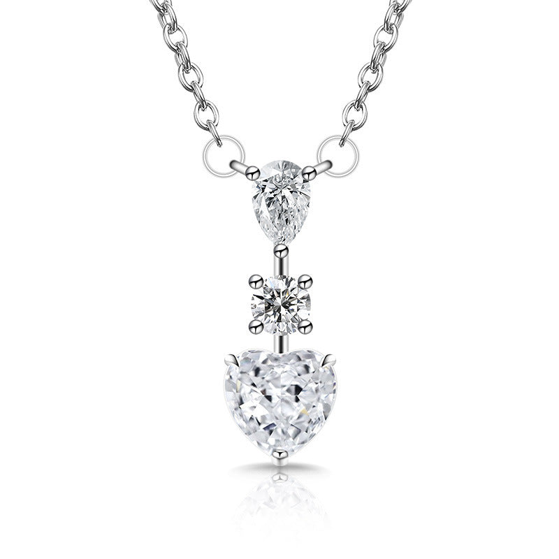 Trilogy of Love Heart Pendant Necklace