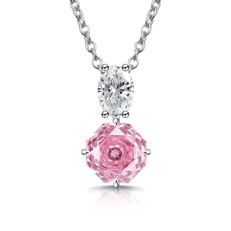 Blooming Rose-Cut Drop Necklace