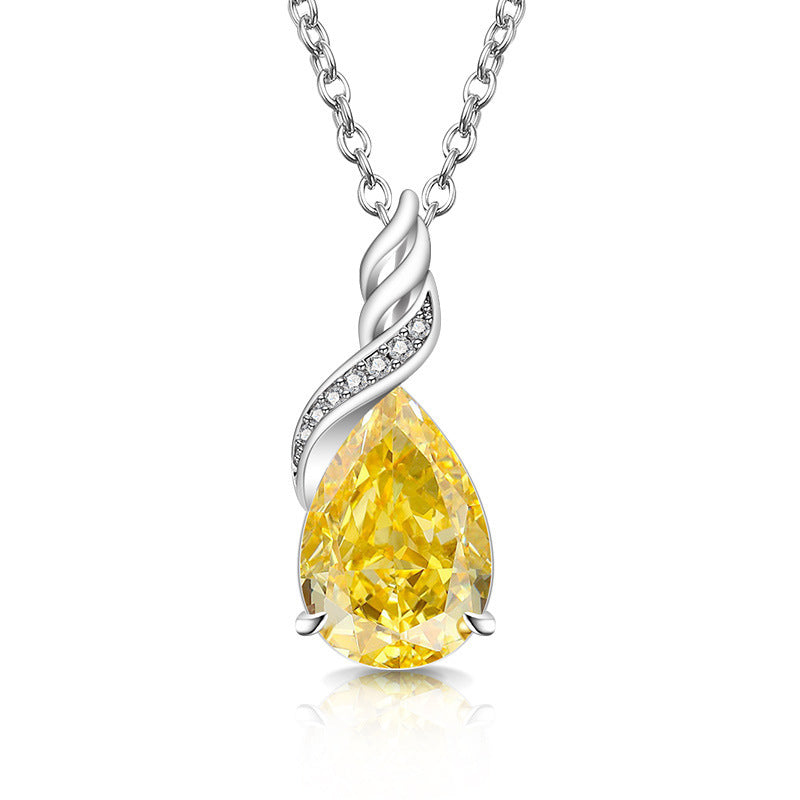 Celestial Swirl Teardrop Necklace