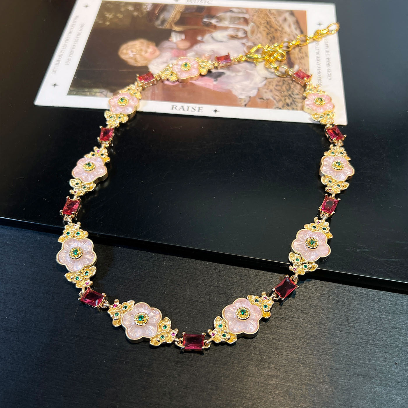 Vintage Chinoiserie Blossom Jewelry Set
