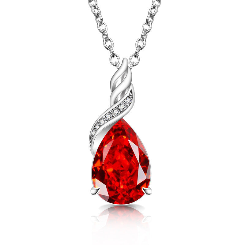 Celestial Swirl Teardrop Necklace