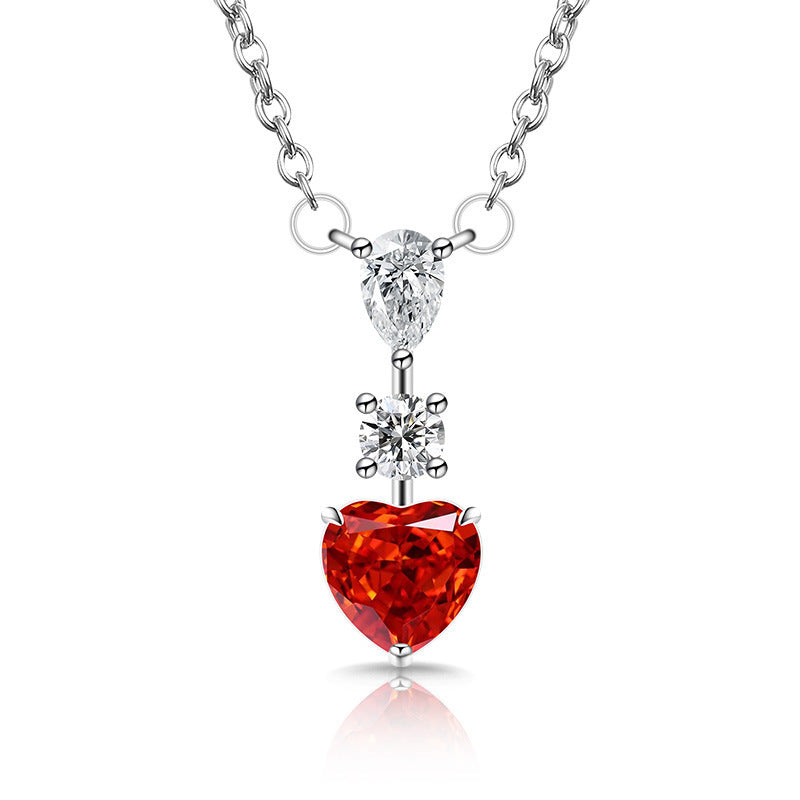 Trilogy of Love Heart Pendant Necklace