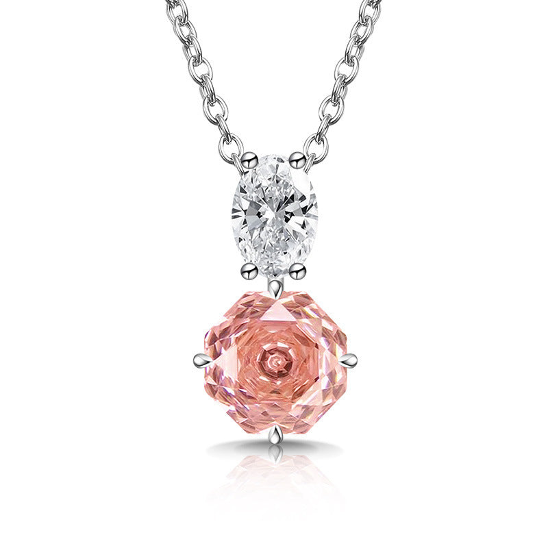 Blooming Rose-Cut Drop Necklace