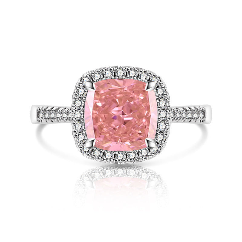 Elegant Cushion Halo Pavé Ring