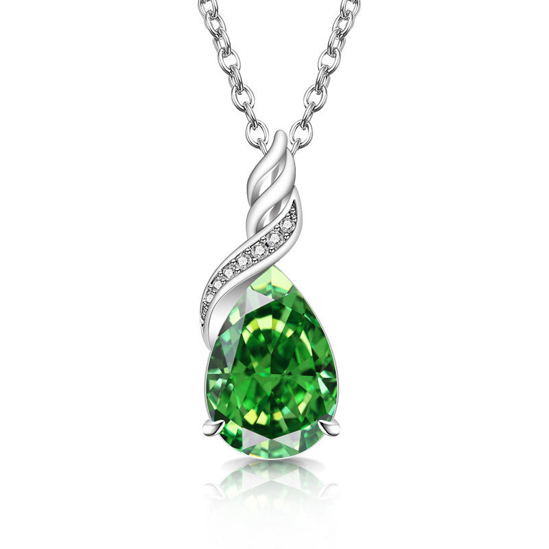 Celestial Swirl Teardrop Necklace