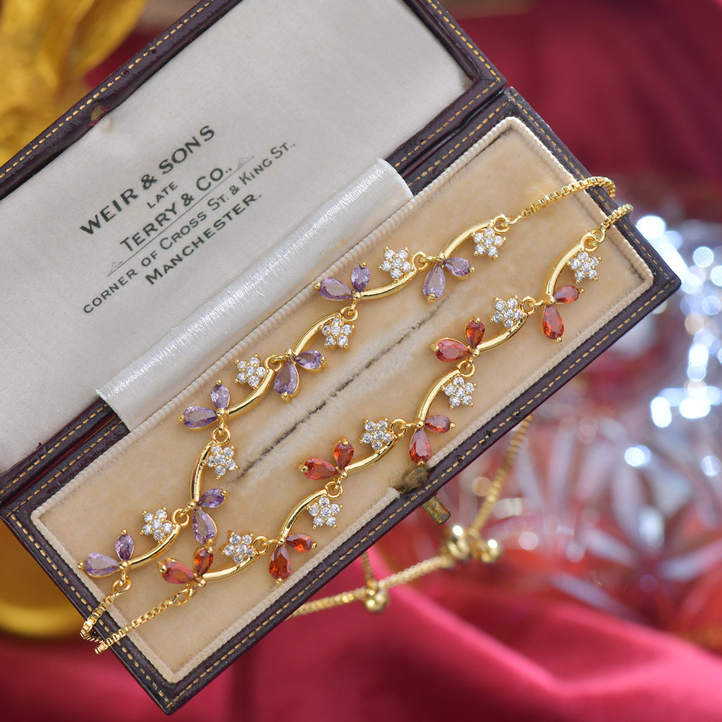 Romantic Sparkling Flower Bracelet