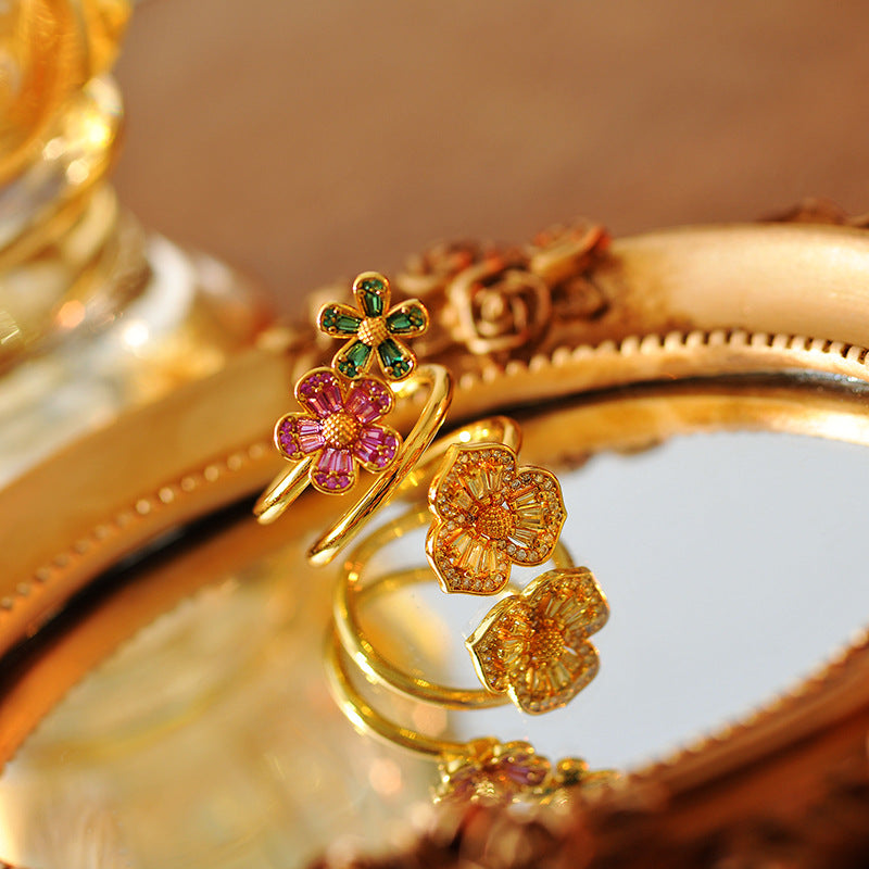French Garden Reverie Jewelry Set|18K Gold Plated