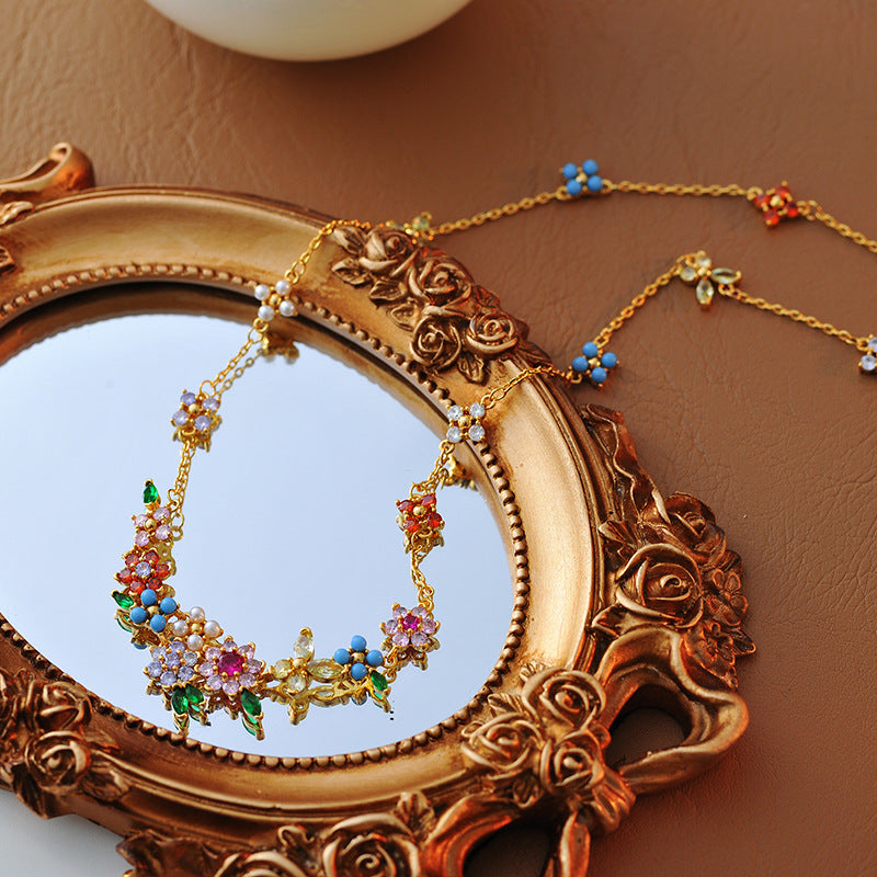 French Country Garden Rococo Romantic Necklace & Bracelet