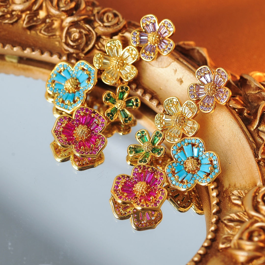 French Garden Reverie Jewelry Set|18K Gold Plated