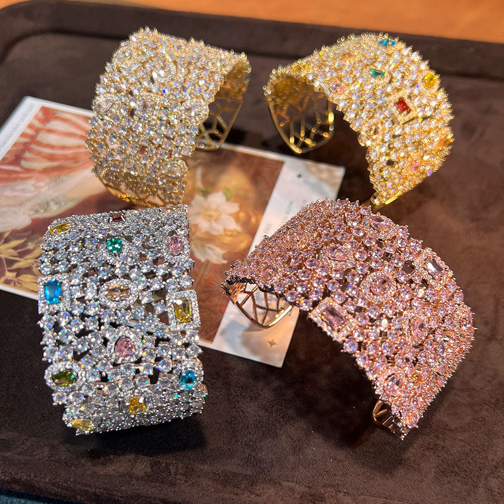 Avant-Garde Full Pavé Statement Bangle