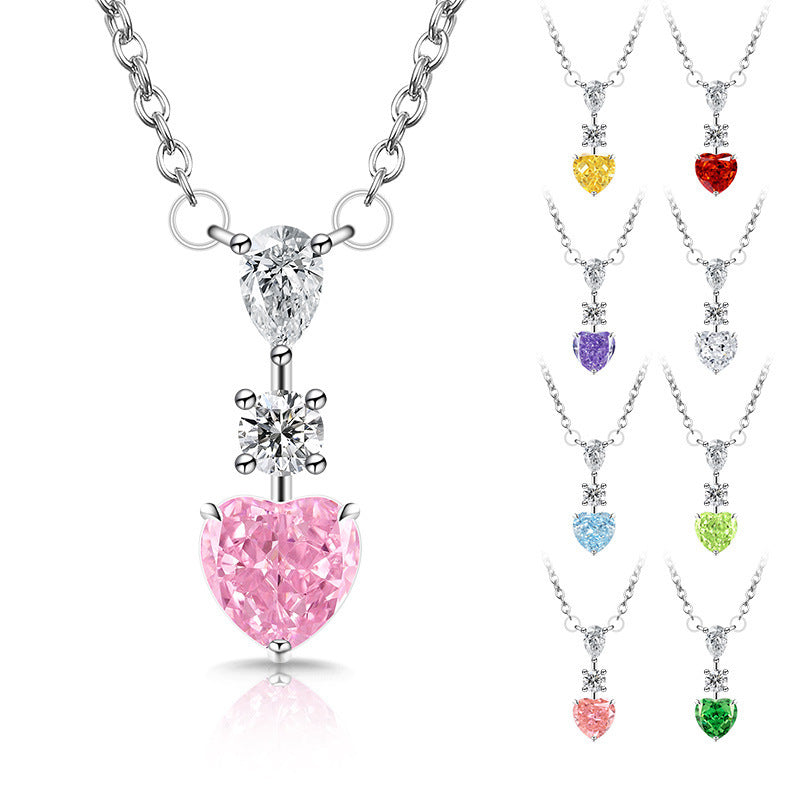 Trilogy of Love Heart Pendant Necklace