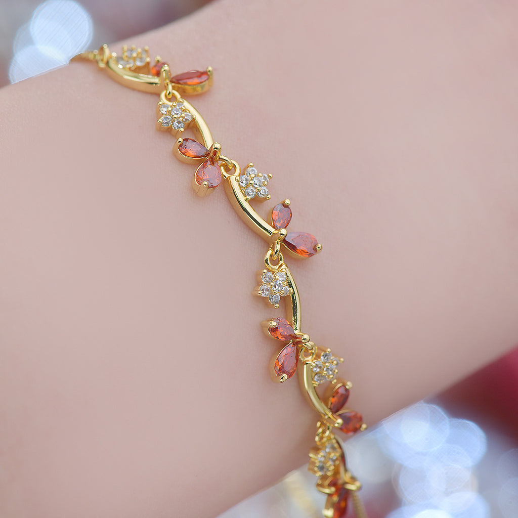 Romantic Sparkling Flower Bracelet