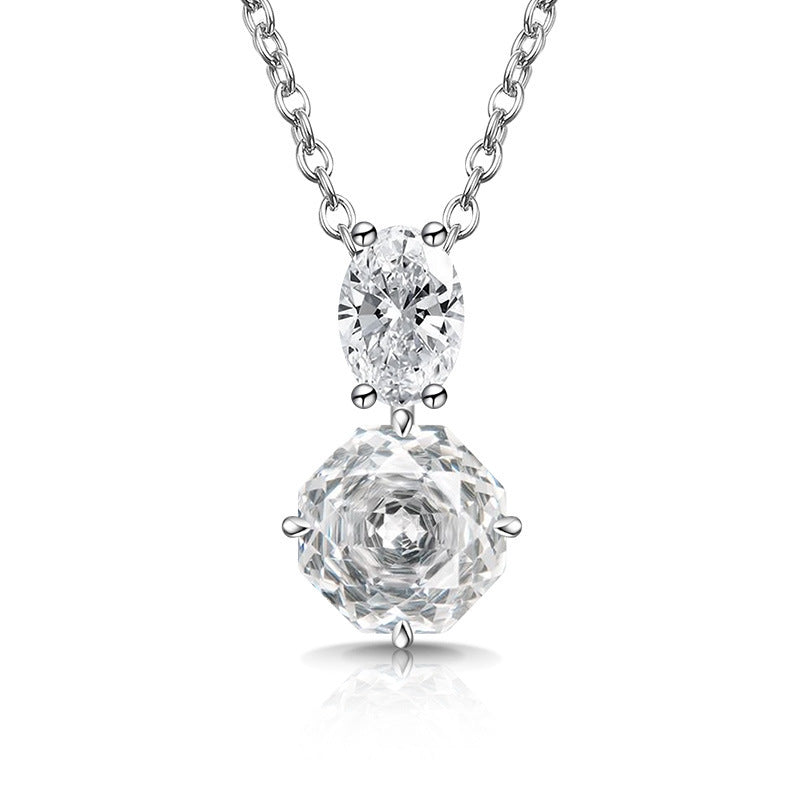 Blooming Rose-Cut Drop Necklace