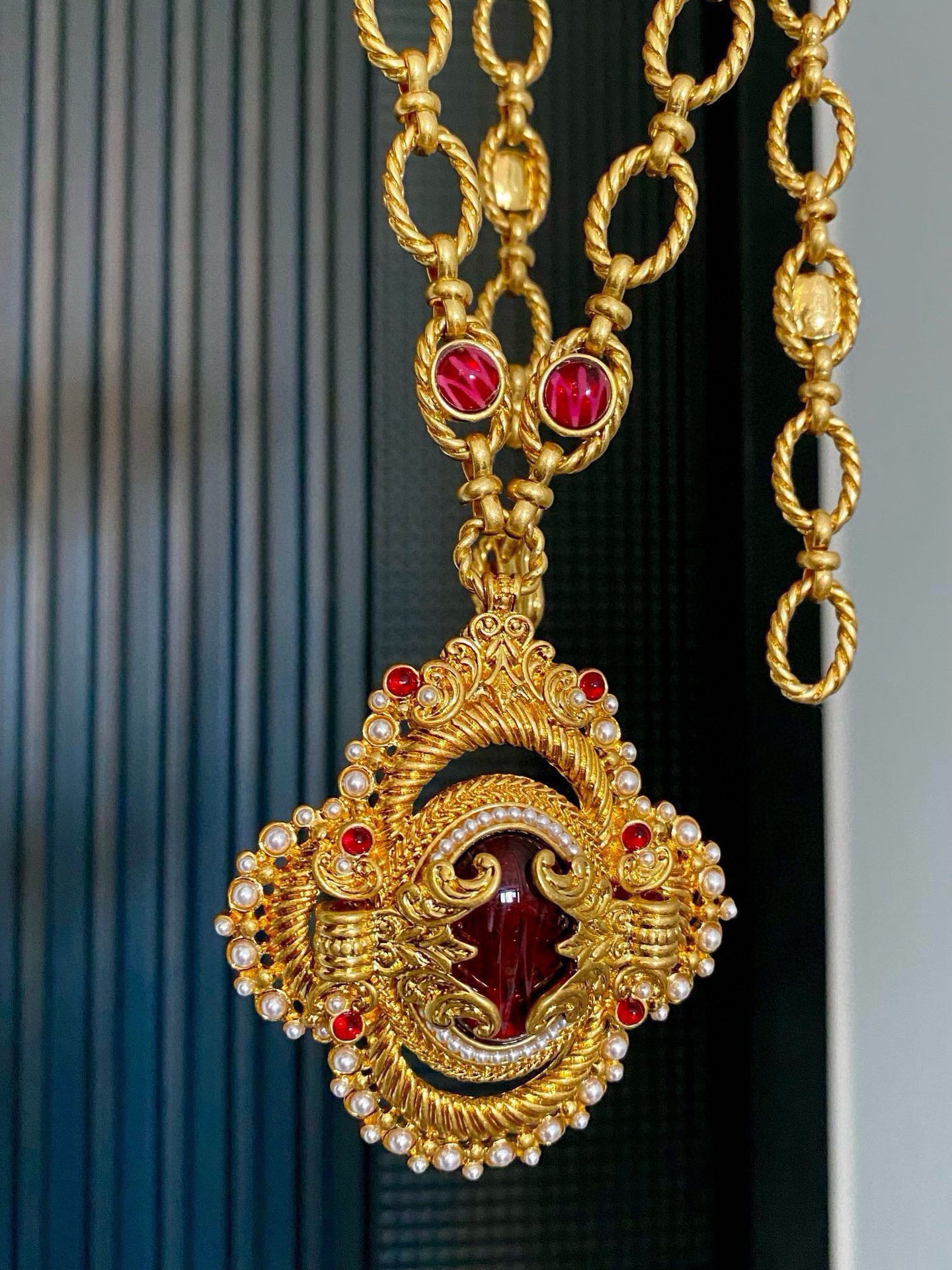 Byzantine Imperial Statement Long Necklace