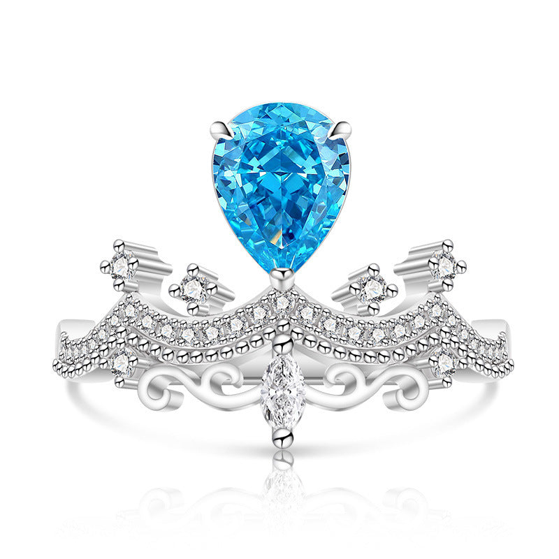 Enchanted Tiara Ring | Royal Pear-Cut Crown Ring