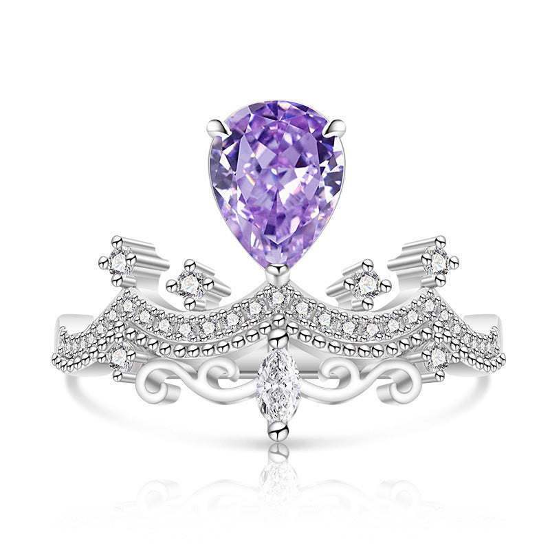 Enchanted Tiara Ring | Royal Pear-Cut Crown Ring