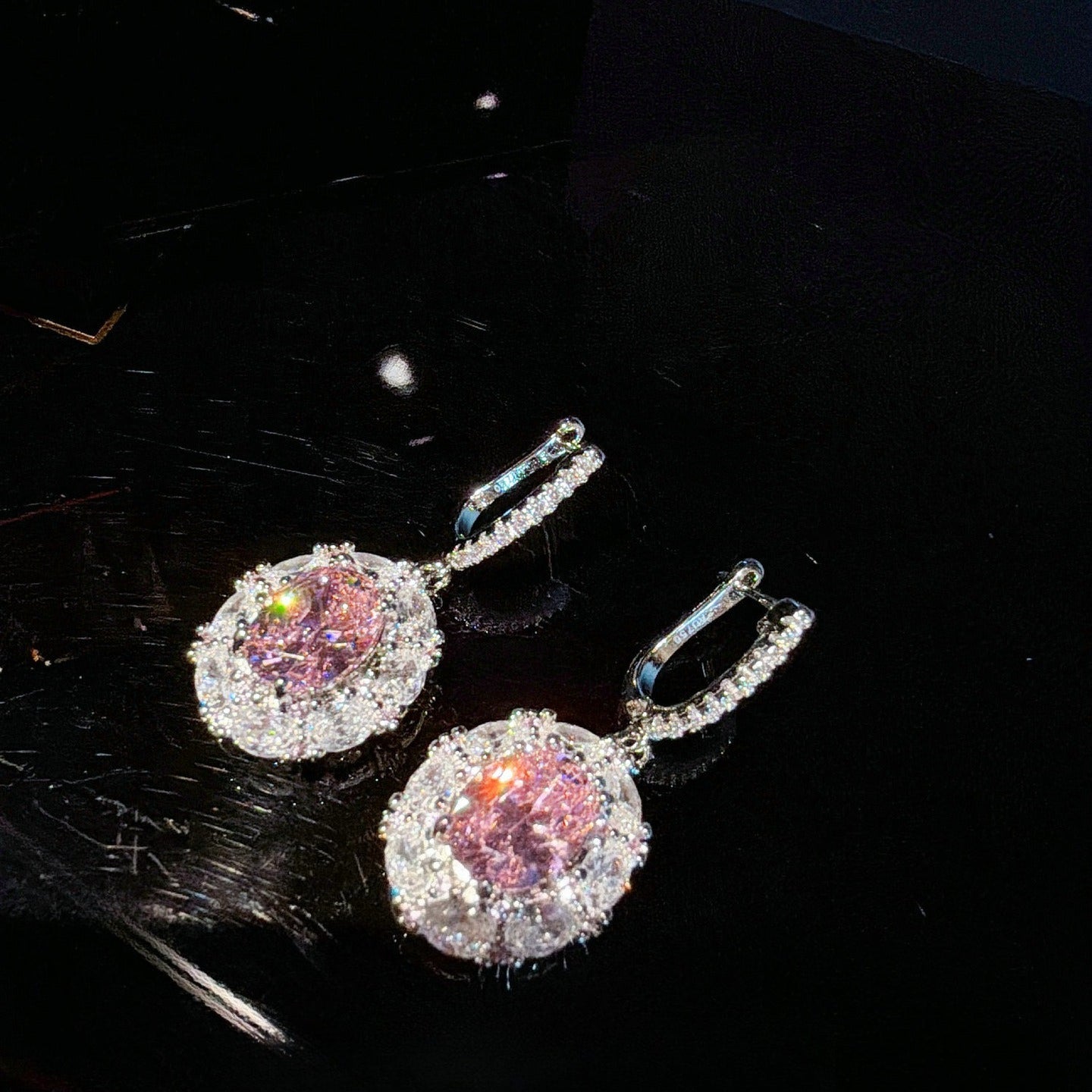 Cherry Blossom Pink Oval Radiance Jewelry Set