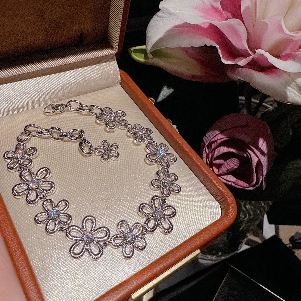 Floral Bloom Brilliance Earrings Bracelet