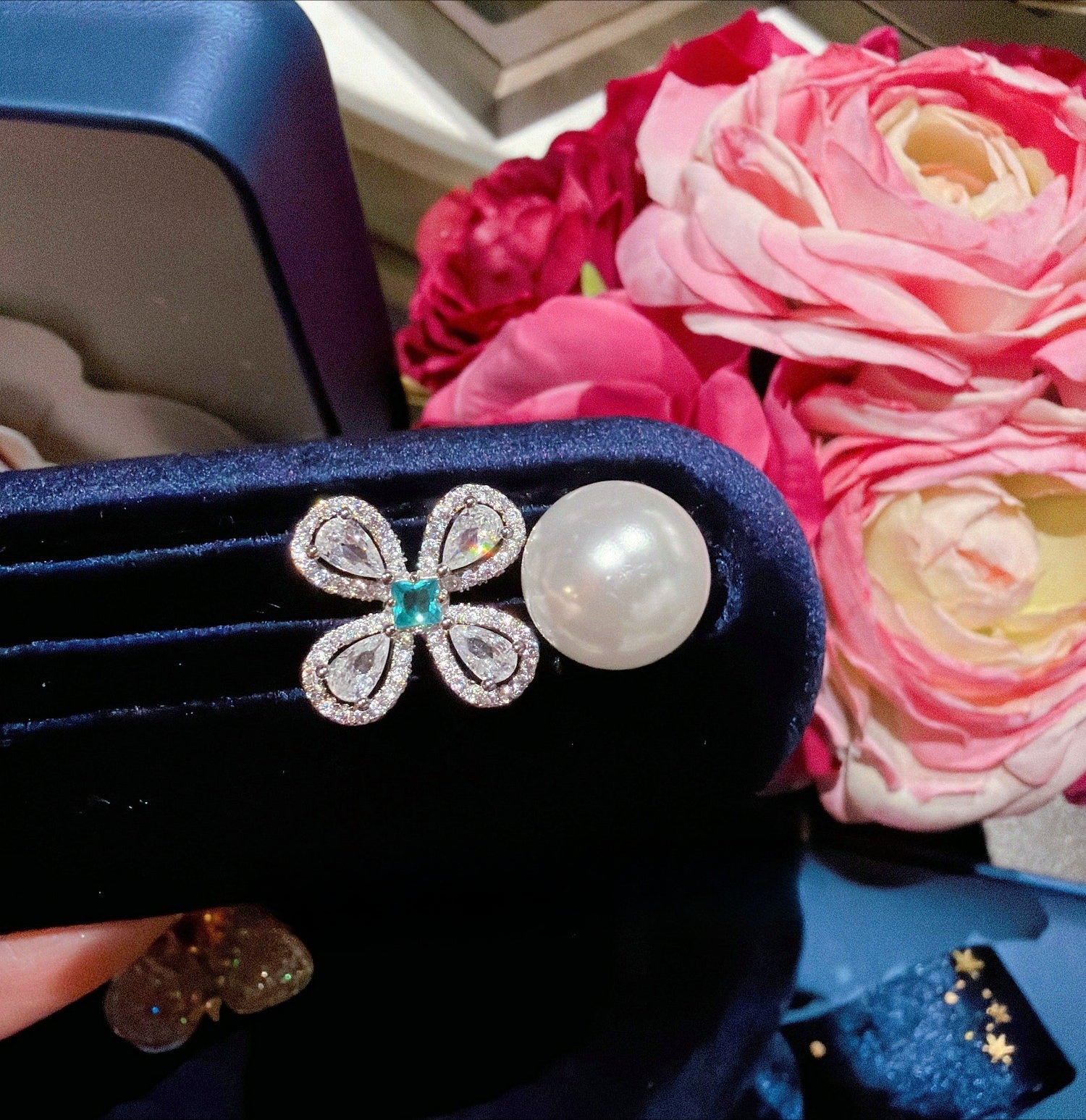 Luxury Yellow Jewel-Tone Cushion-Cut Flower Jewelry Set