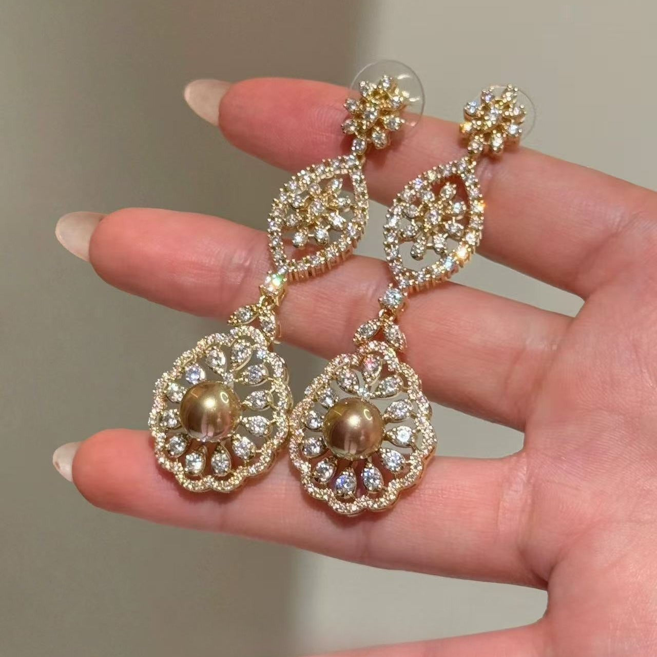 Enchanted Garden Multi-Color Pearl Garland Necklace Earrings
