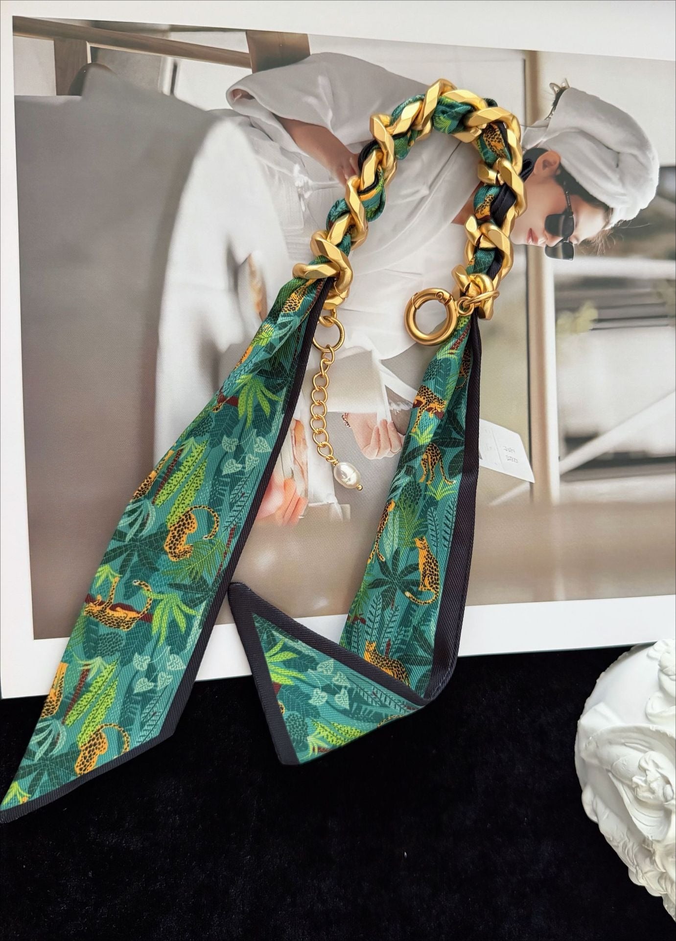 Parisian Scarf-Wrapped 24K Gold Plated Bracelet