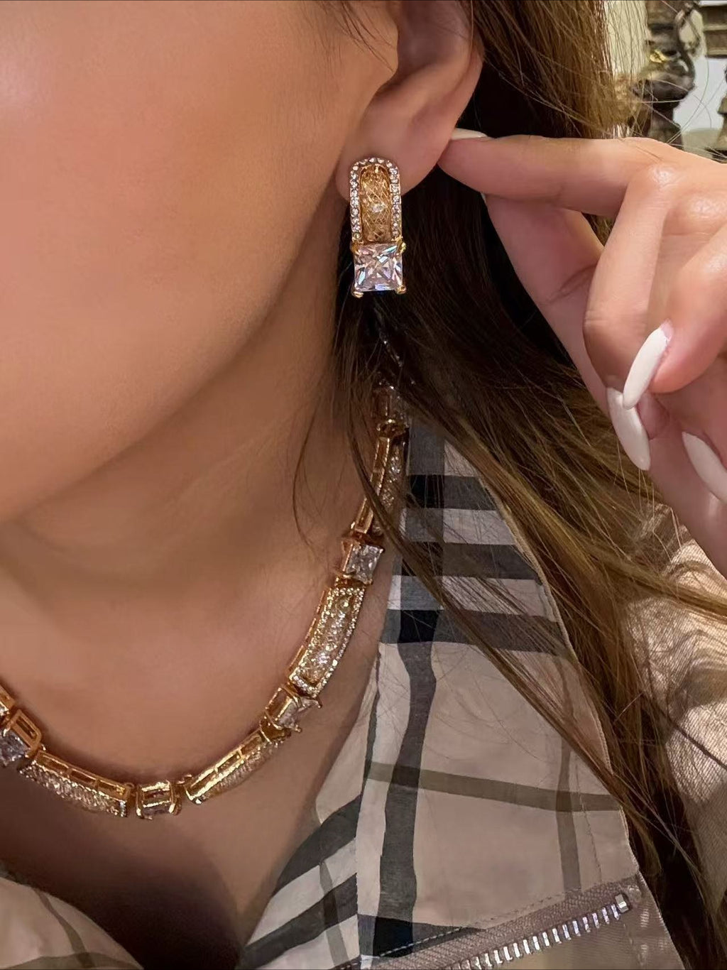 Modernist Lattice Jewelry Suite