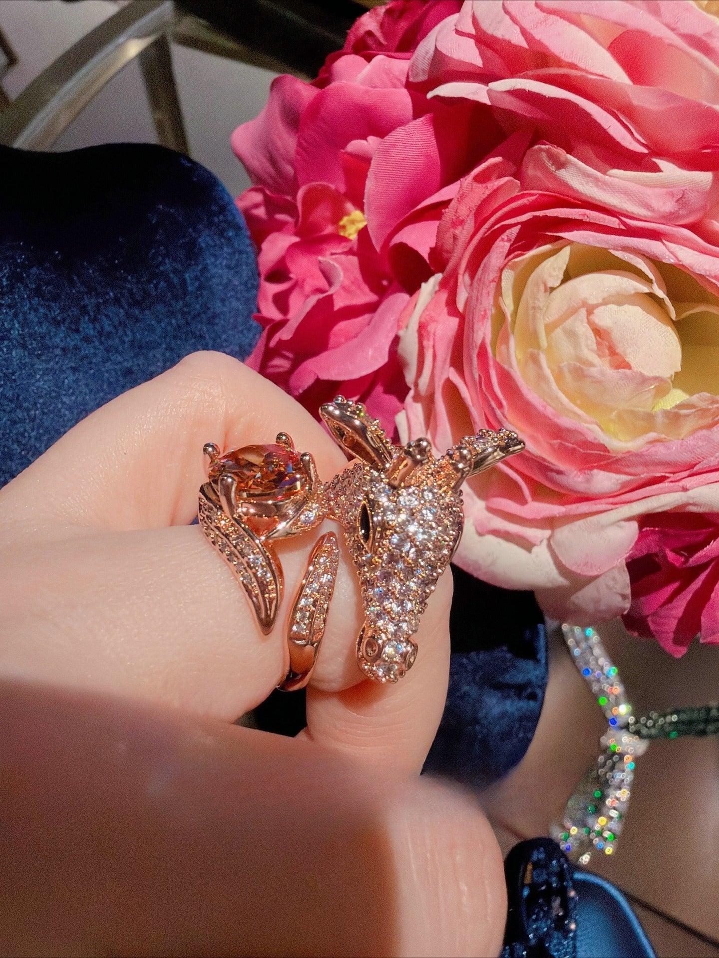 Josephine Scarlet Teardrop Ring