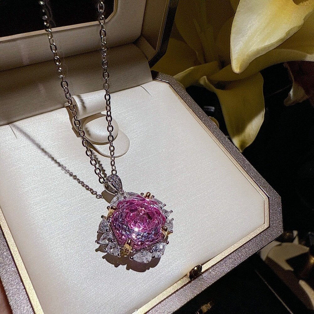French Romantic Carved Rose Halo Jewelry Set