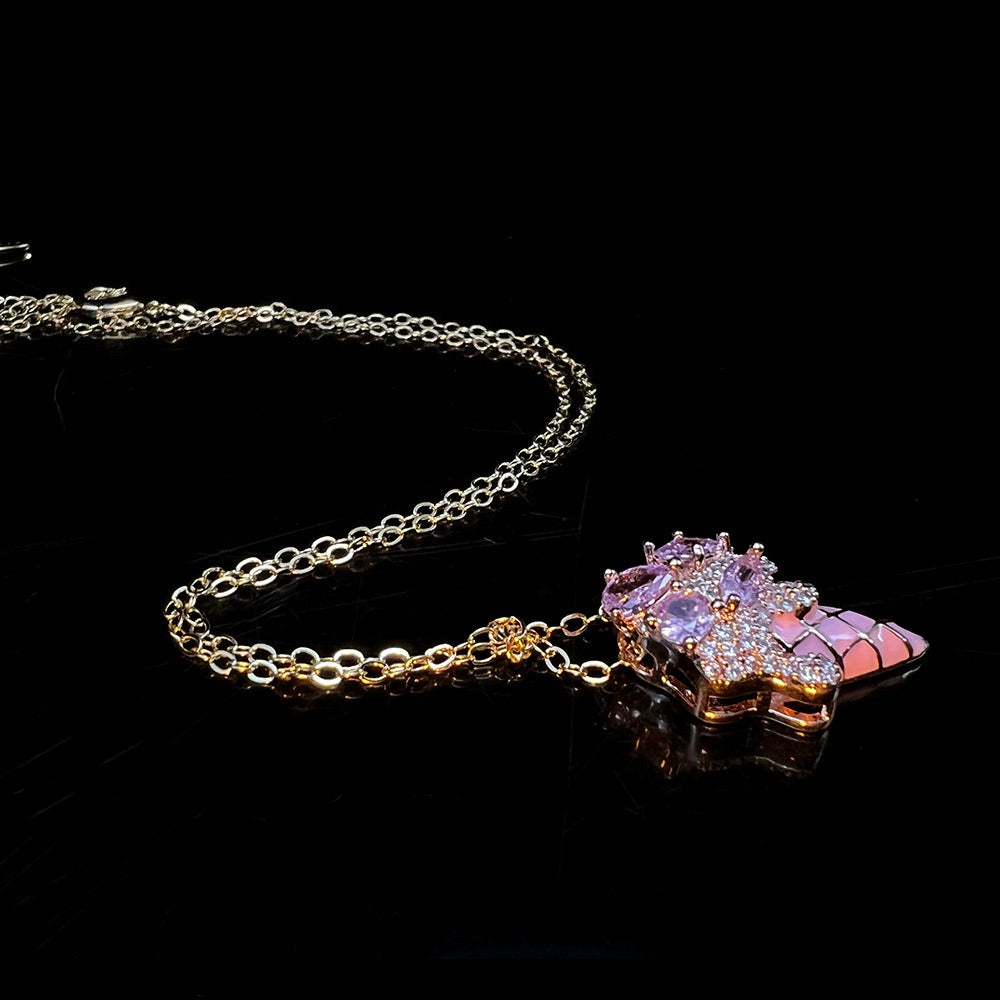 Sweet Ice Cream Enamel Necklace & Earrings Set