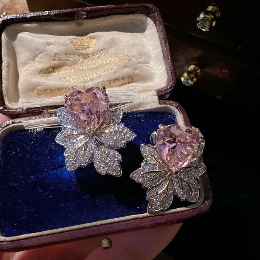 Royal Pink Petal Collection|Heart & Radiant Cut Jewelryxie