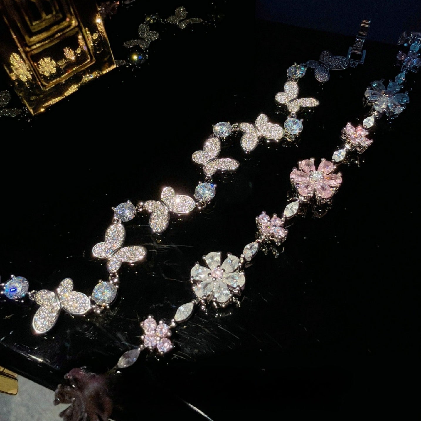 Enchanted Fairy Garden Bracelet|Blossom & Butterfly Charms