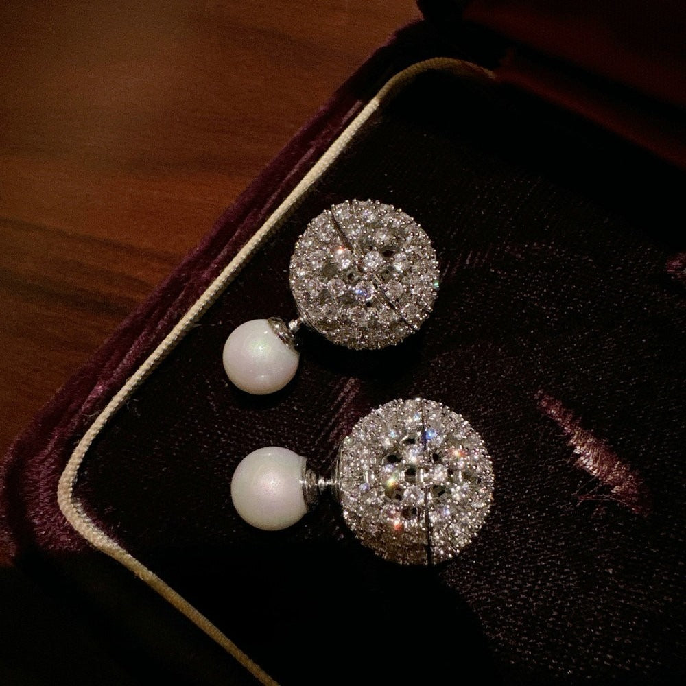Vintage Gatsby Bridal Parure|Grand Pave Shell Pearl Wedding Collection