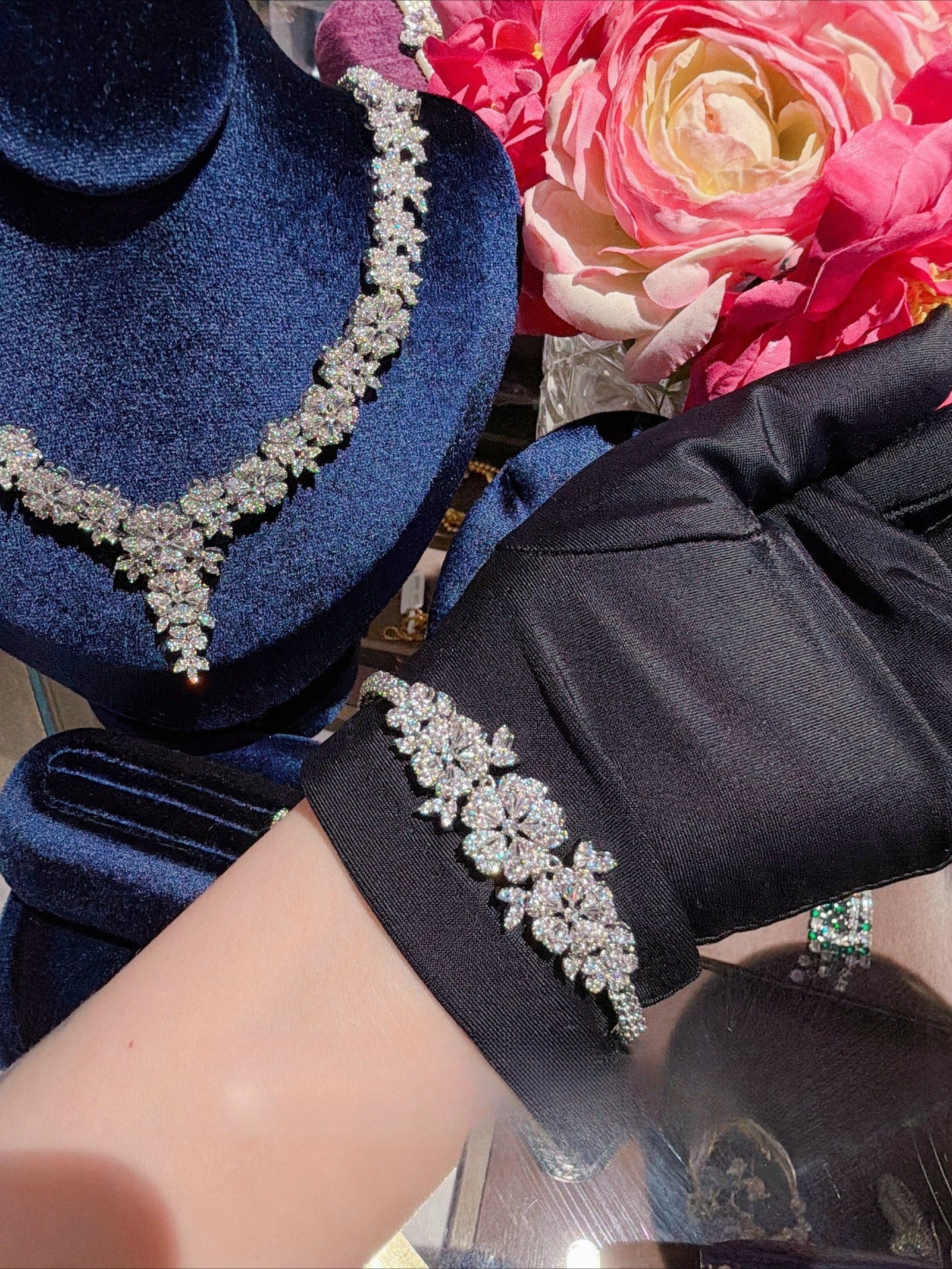 Bridal Marquise Floral Statement Jewelry Set