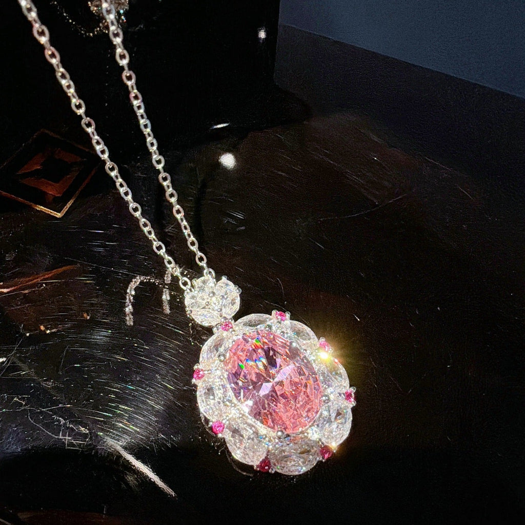 Cherry Blossom Pink Oval Radiance Jewelry Set