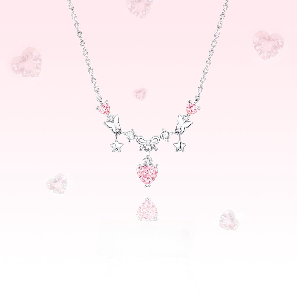 925 Sterling Silver Sweetheart Bow Necklace