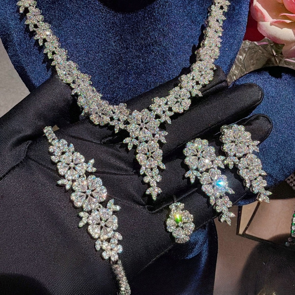 Bridal Marquise Floral Statement Jewelry Set