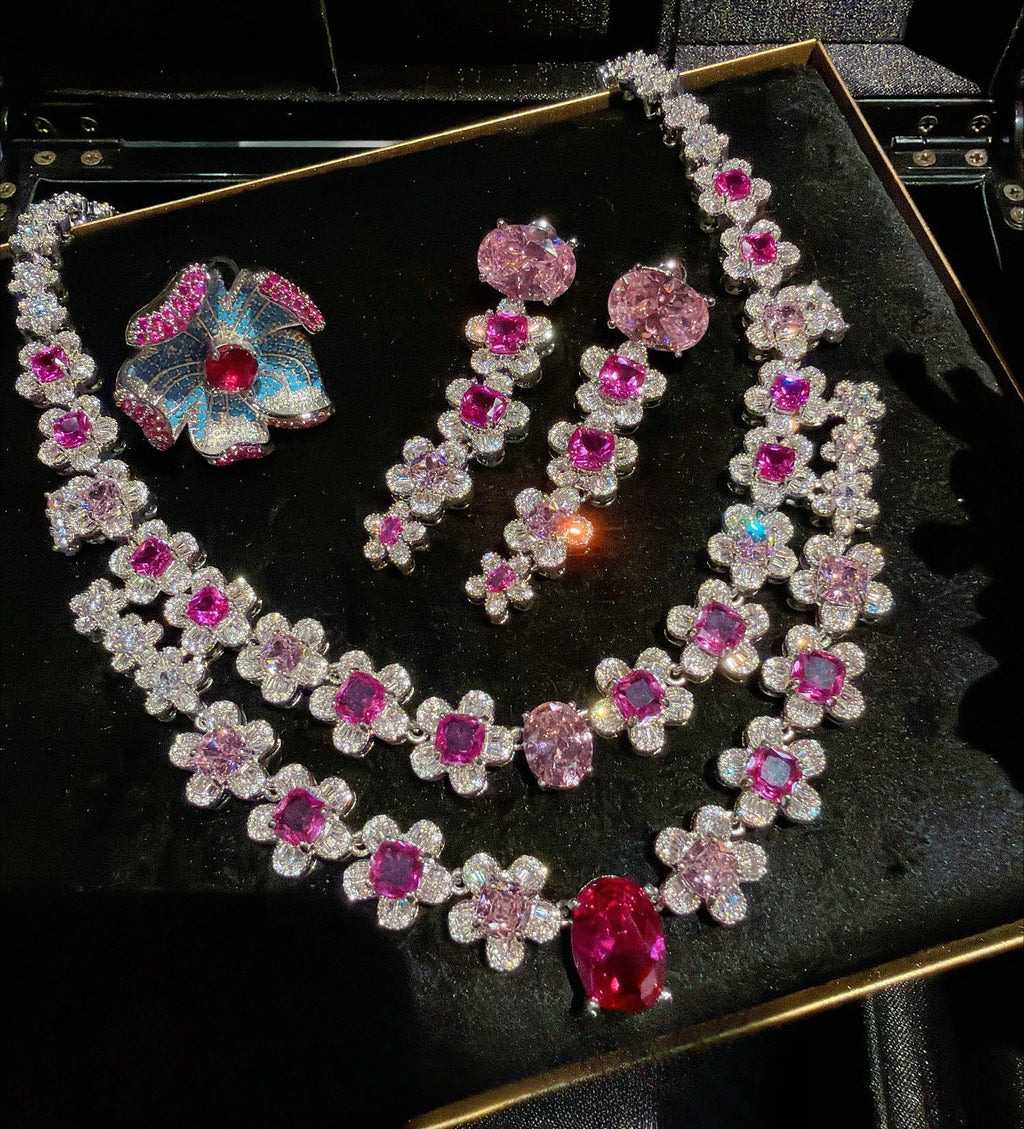 Bright Fuchsia Pink Blossom Floral Couture Statement