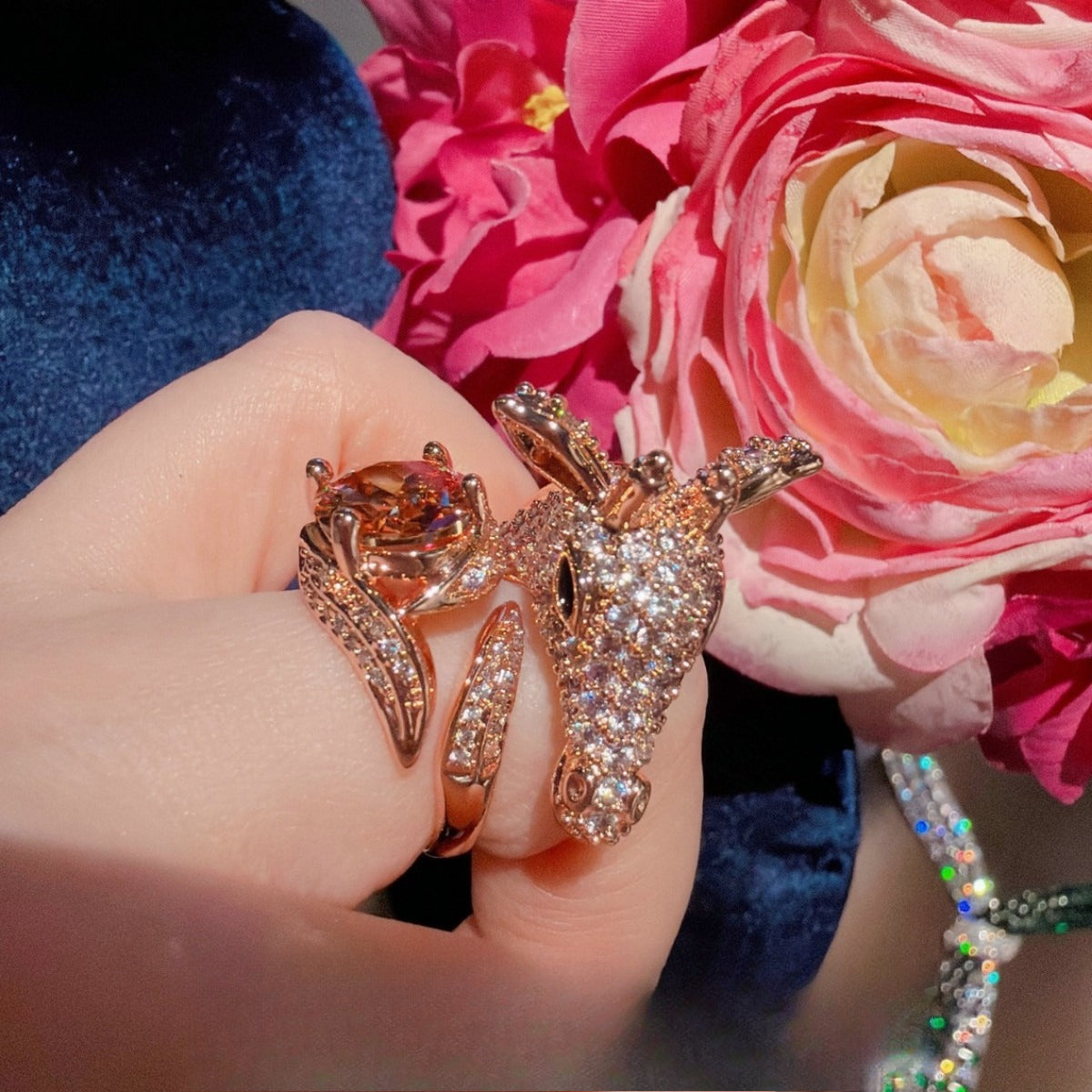 Josephine Scarlet Teardrop Ring