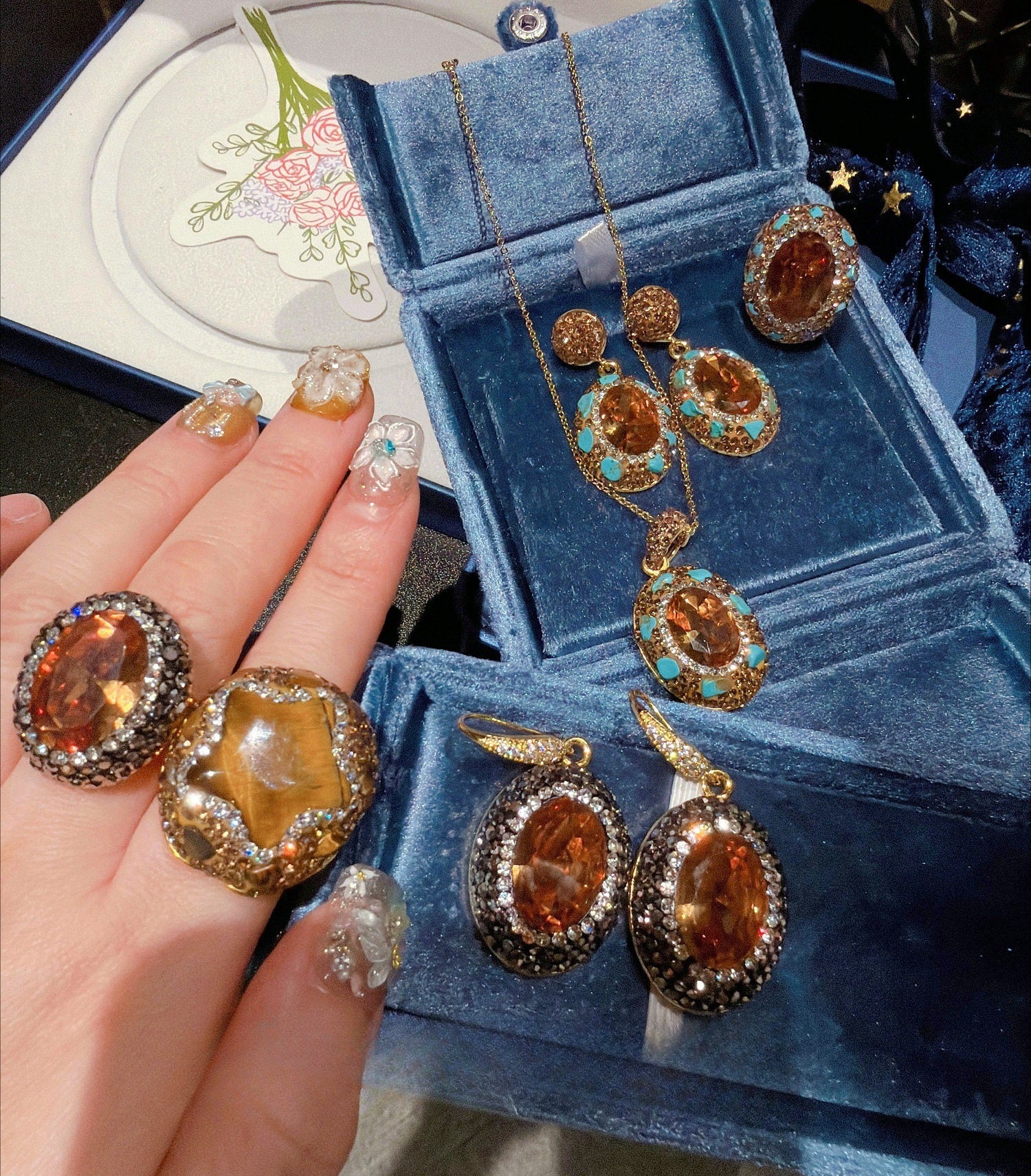 The Byzantine Amber Solstice Jewelry Suit