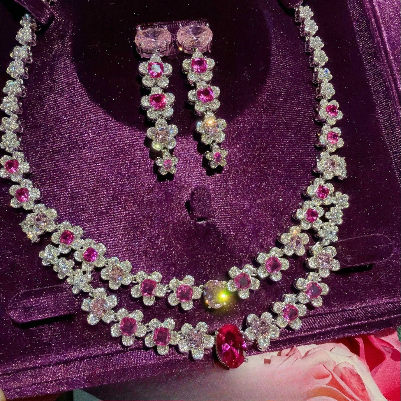 Bright Fuchsia Pink Blossom Floral Couture Statement