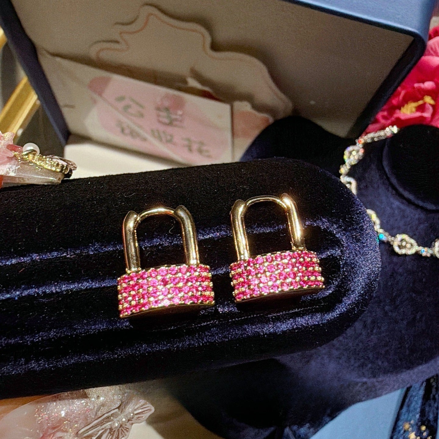 The Glaze Lock Essentials|Neon Pavé Multi-Color Modern Earrings Collection